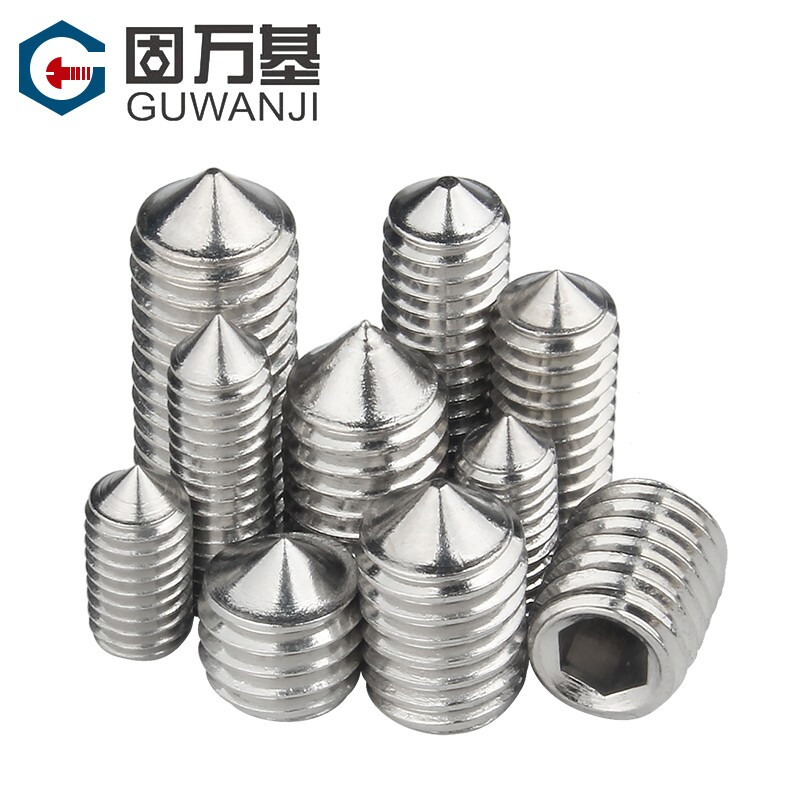 Guwanji set screw 304 stainless steel tip machine screw set screw top screw headless hexagonal screw M5x6 50 pieces