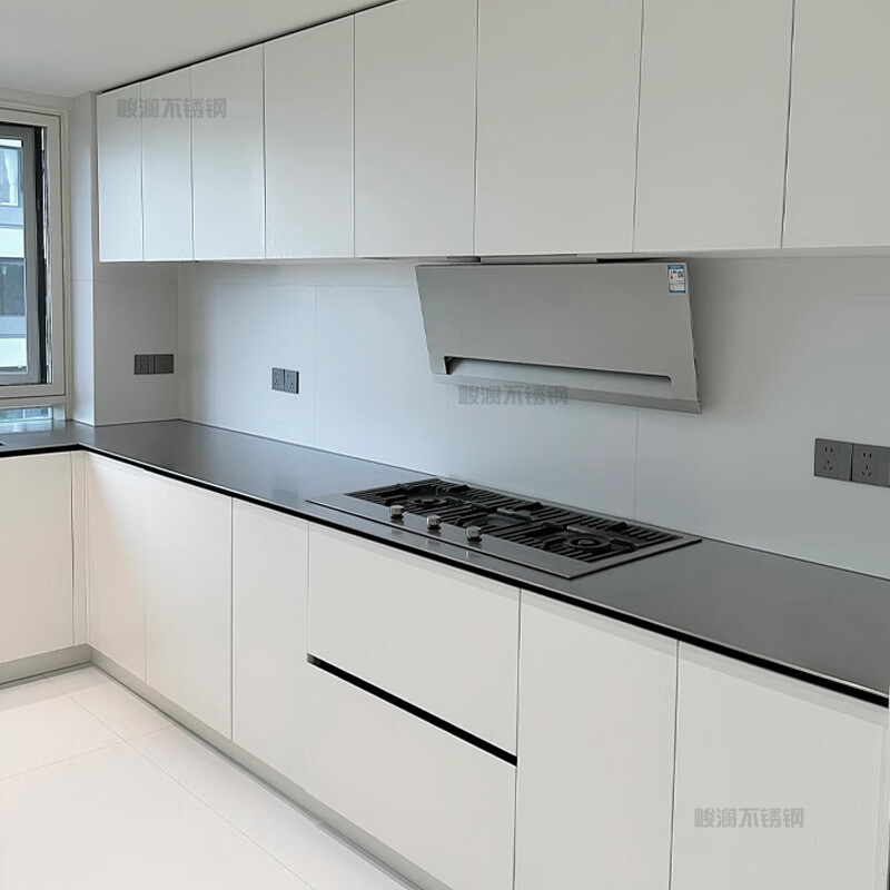 Wen Yijia 304 stainless steel cabinet kitchen stainless steel countertop household simple stove open integral cabinet 3 meter countertop + 3 meter floor cabinet + 1 meter wall cabinet