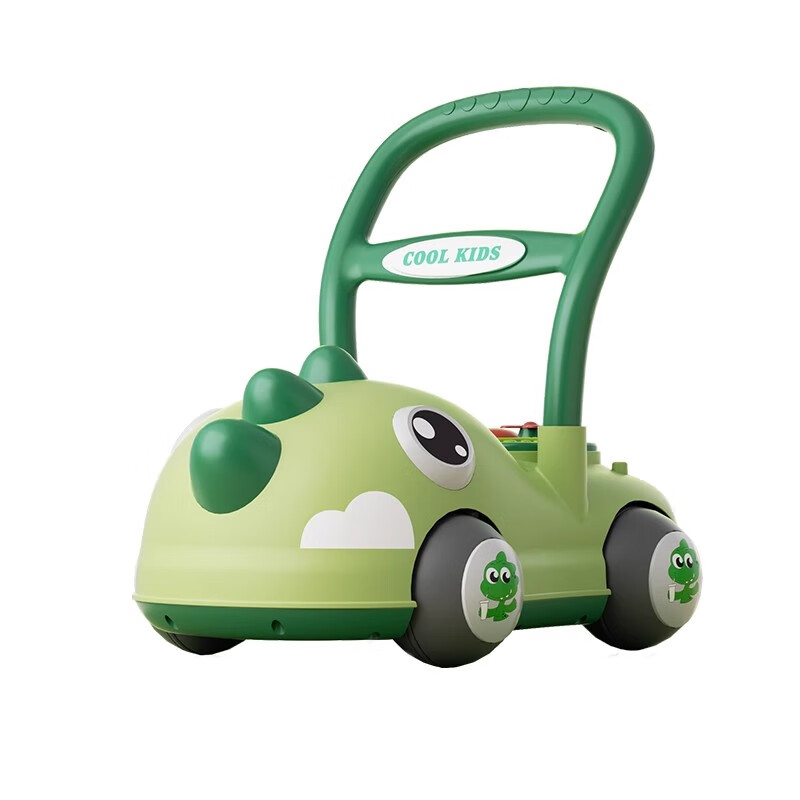 Magmeng baby walker stroller anti-rollover multi-functional walker anti-o-leg early education baby toy first birthday gift baby walker dinosaur green baby toy stroller boys and girls early education toys