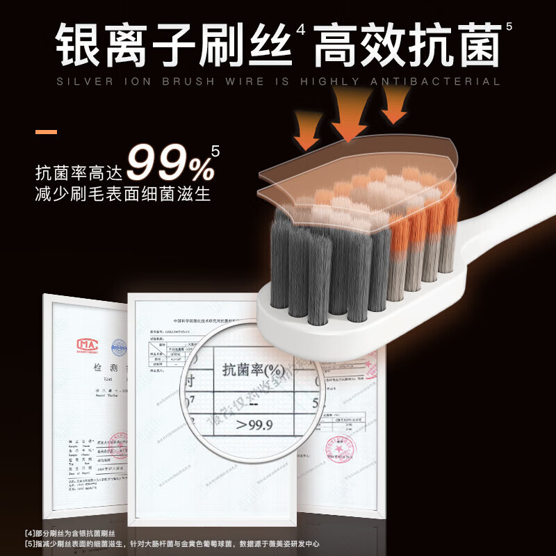 Shuke volcanic charcoal toothbrush 4 pack + Yingqiao toothbrush 6 charcoal filaments to absorb odor, wide, thin and soft brush filaments
