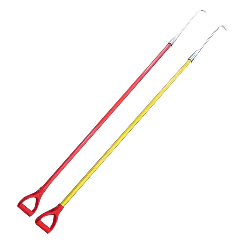 Electric carport insulated fire hook community property emergency rescue fire long hook drag fire hook rescue hook 2.4m/3m special insulated fire hook for electric carport 2.4m red SF free shipping