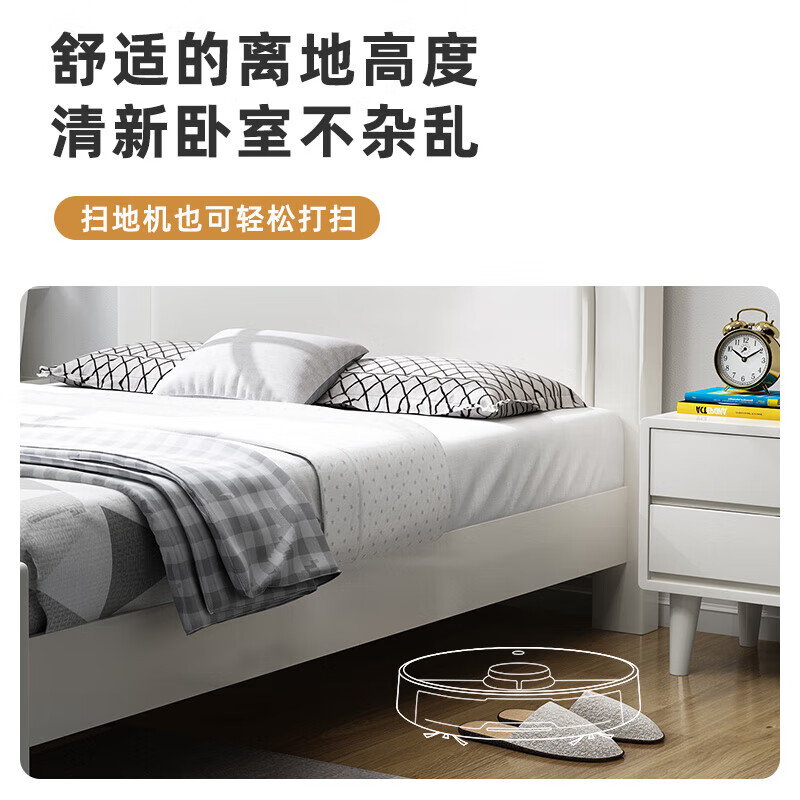 Shaoran solid wood bed small apartment modern and simple 1 meter 1.2 meters 1.35 meters thickened single small bed for teenagers and children bed + velvet latex brown cushion 1 meter * 2 meters (you can contact customer service to choose 1.9 meters)