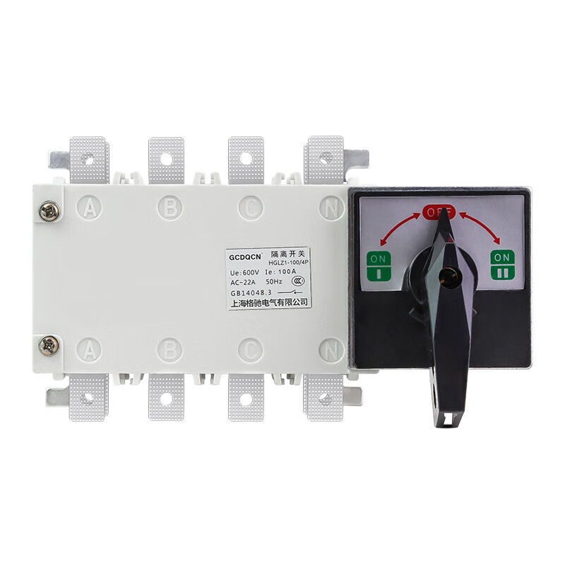 MDUG dual power supply manual transfer switch HGLZ1-125A160A250A400A630A load isolation switch 4p 125A