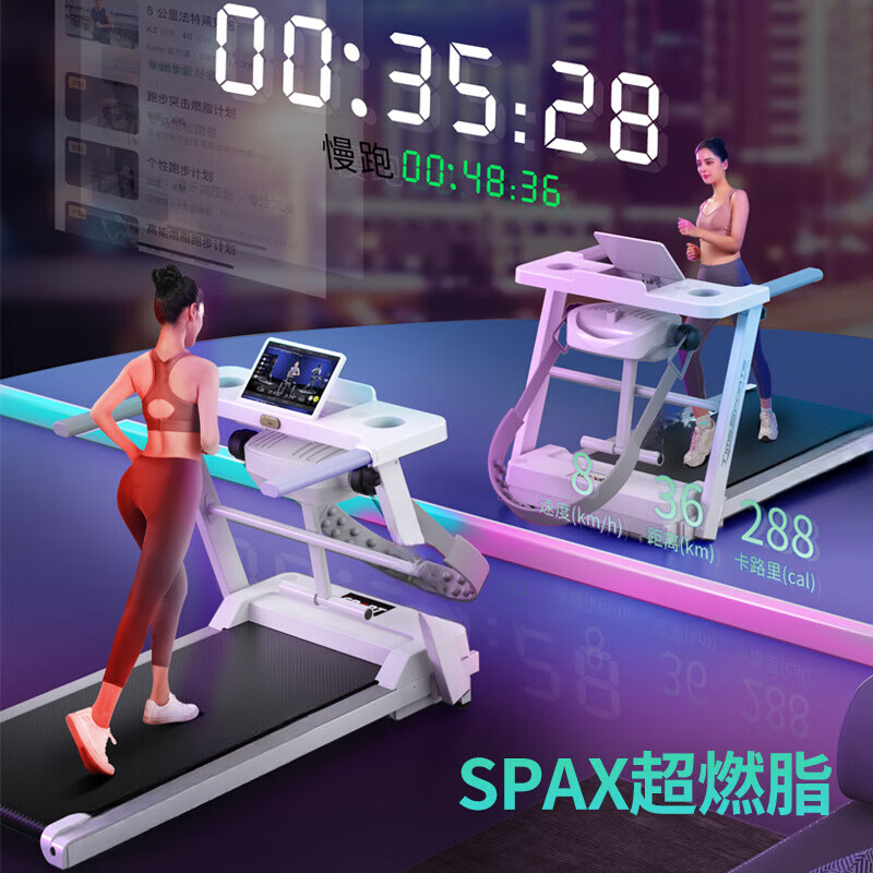 Xiaomi Shi Smart Treadmill Home Model Small Folding Home Style Ultra-Quiet Electric Walking Tablet For Indoor Gym Single Function Blue Screen Version (Haoyue White) No Screen