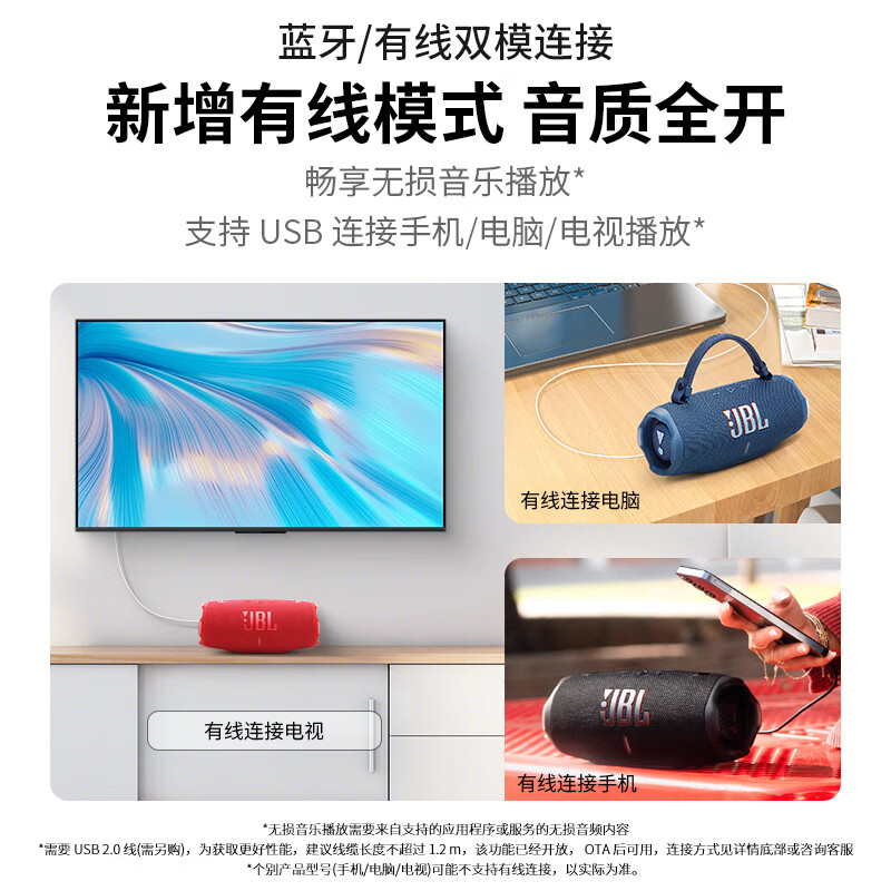 JBL CHARGE6 Music Shockwave Sixth Generation Portable Bluetooth Speaker + Subwoofer Outdoor Waterproof Speaker Party Series Girl Gift Roland Purple