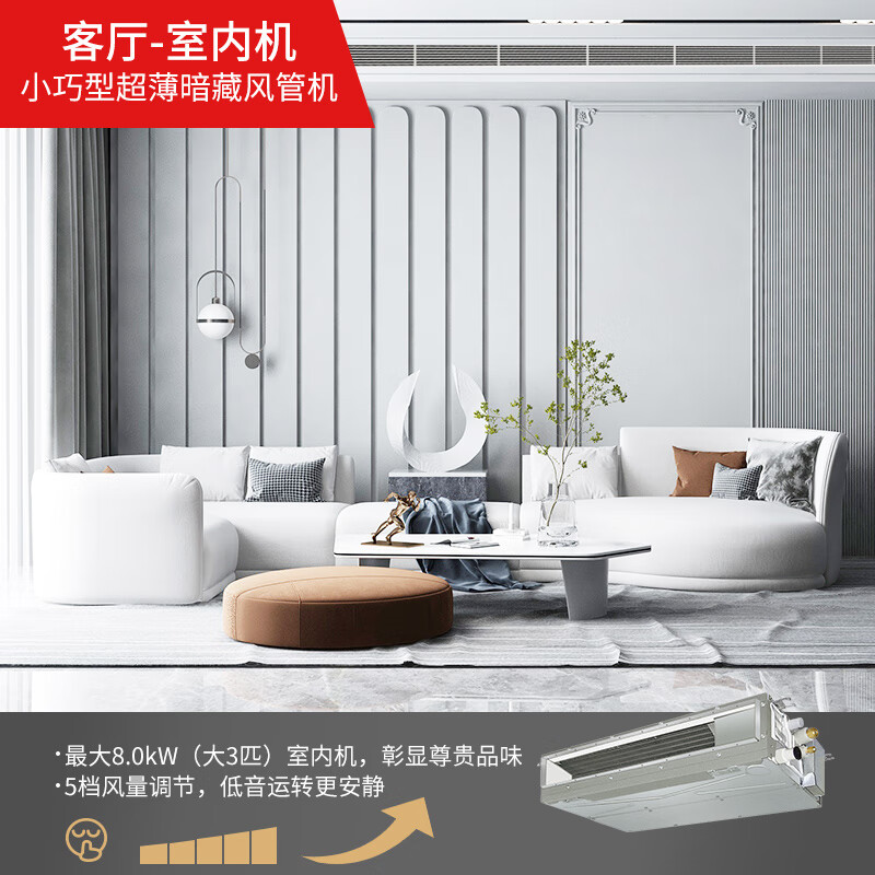 TOSHIBA Southern District household central air conditioner multi-split MiniSMMS series new first-level energy efficiency 4 HP, one to three, two bedrooms and two living rooms, first-level energy efficiency