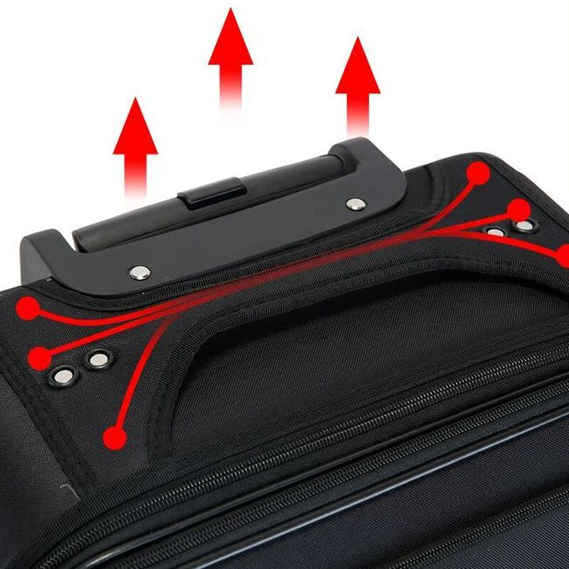 Nimense Oxford Budden chassis women's ultra-light suitcase men's business trip customized suitcase flip cover small leather suitcase horizontal style side opening 0269 black silent universal wheel 16 inches comes with dust cover for boarding