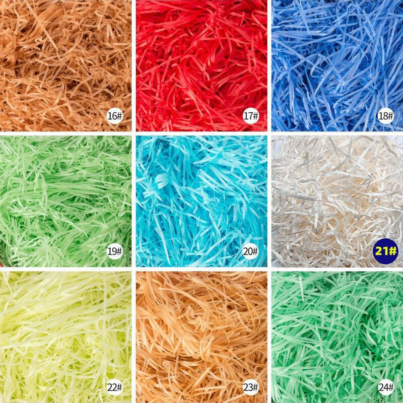 Raffia filling Internet celebrity gift box souvenir cushioning filling for boyfriend and girlfriend wedding candy bedding manufacturer wholesale wine red 500g super cost-effective