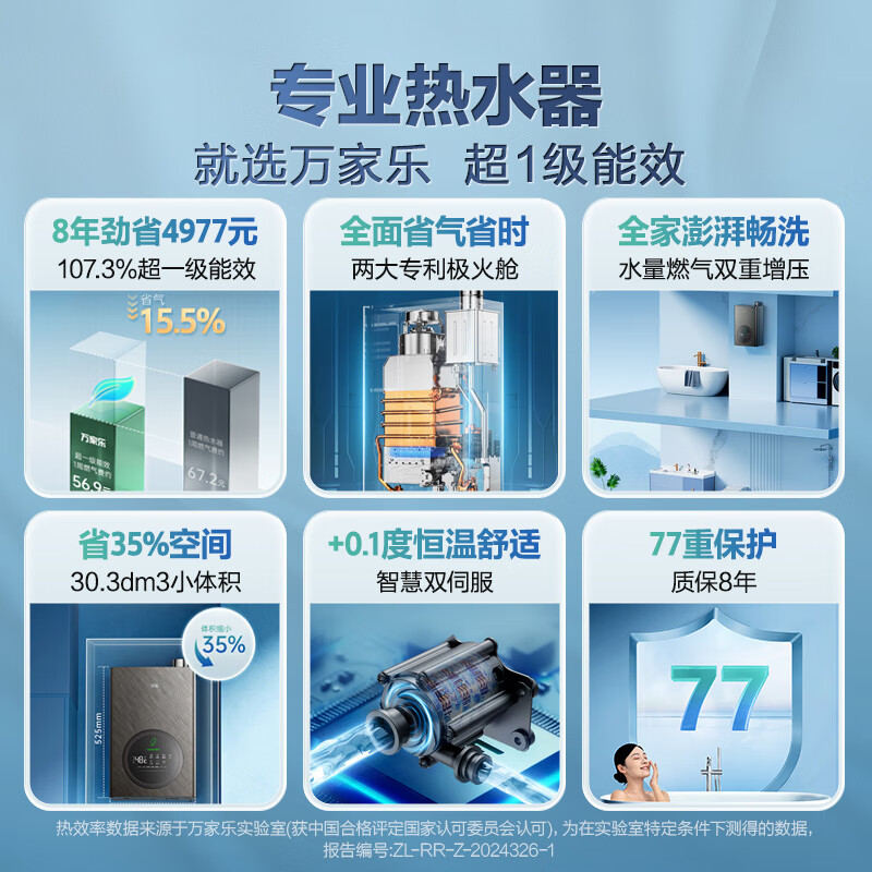 Macro Energy Saving King DLU5 supercharged large water volume zero cold water 16 liters gas water heater state subsidy 20% natural gas first class energy efficiency water servo constant temperature trade-in
