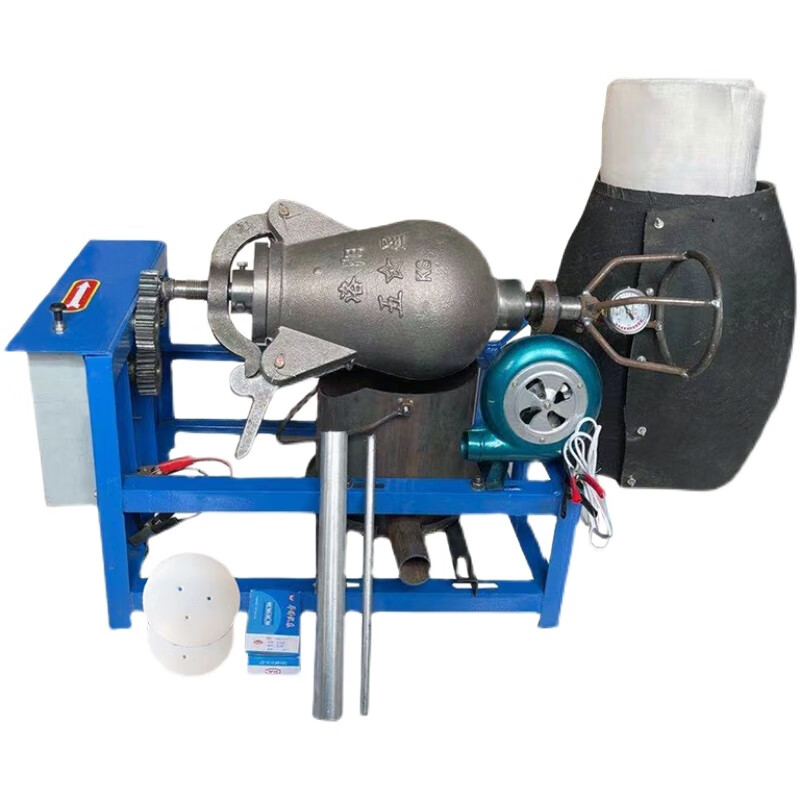 Old-fashioned popcorn machine pot commercial stall traditional fully automatic electric hand-cranked cannon fried chestnut popcorn puffer five-pound steel pot hand-cranked complete set optional coal stove