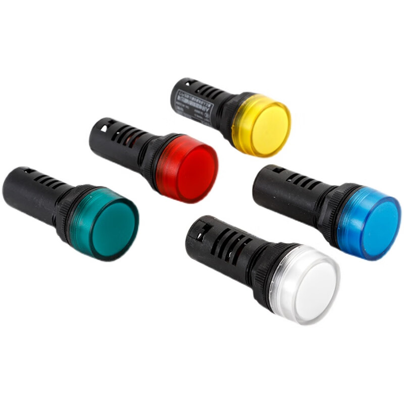 RDD6-22 signal light 12V24V36V220V red, yellow, blue, green and white LED distribution box indicator light People's Electrical Appliances Blue 6V