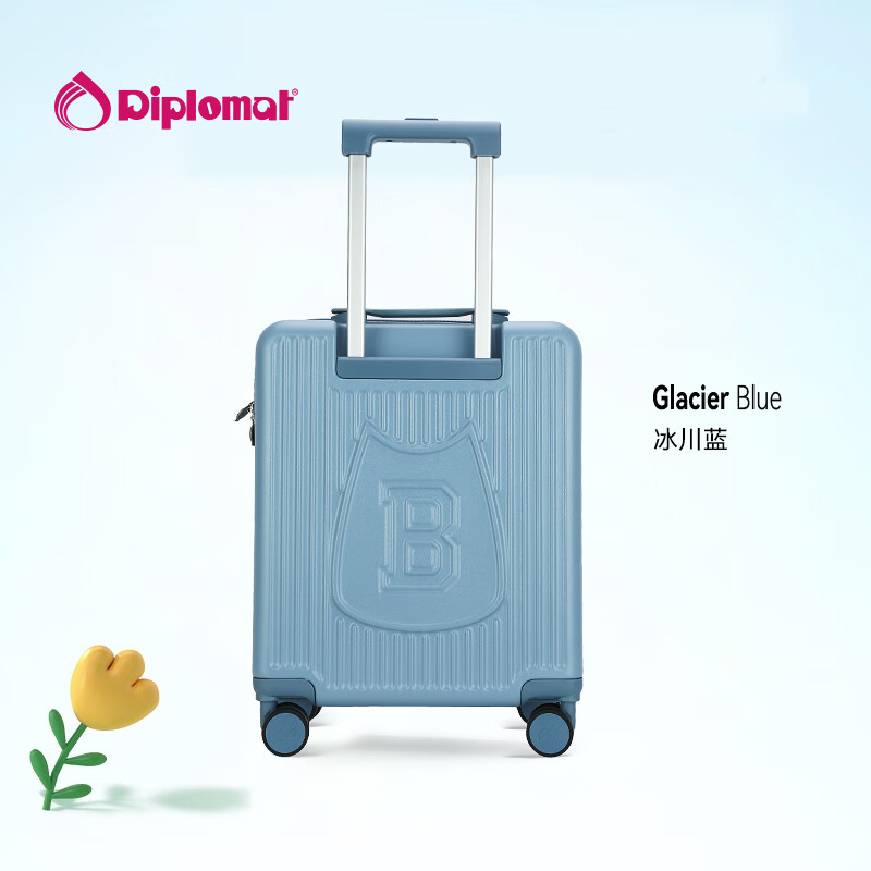 Diplomat diplomat luggage Bubu joint student boarding universal wheel trolley case BB-L3303 glacier blue