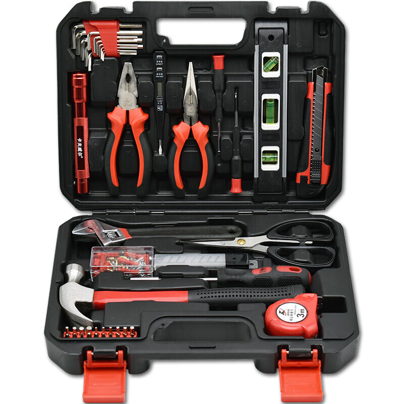 Kraftwell Household Comprehensive Tool Box Set Home Repair Hardware Tool Set Tool Storage Box 47-piece Comprehensive Tool Set H13035A