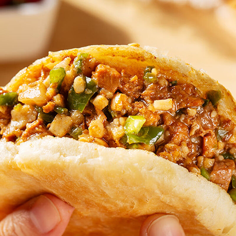 Xibei Youmian Village Crispy Cured Roujiamo 360g 3 bags, convenient breakfast ready to heat and eat semi-finished roujiamo