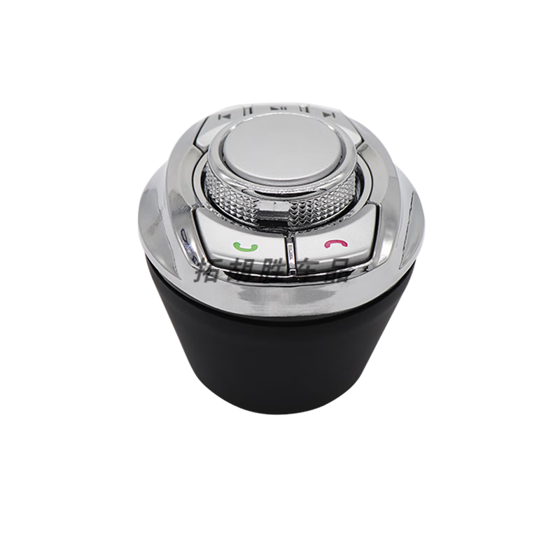 Aoyanlai new product General Motors modified square control wireless remote control steering wheel multi-function button car music controller Tuhao silver and black with lights (black buttons)