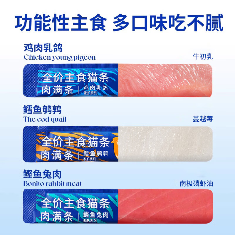 LEGENDSANDY LEGENDSANDY Cat Snacks Full Price Staple Food Cat Strips Adult Cats and Kittens Fresh Meat Cat Wet Food Canned Chicken and Pigeon Flavor 16g*12