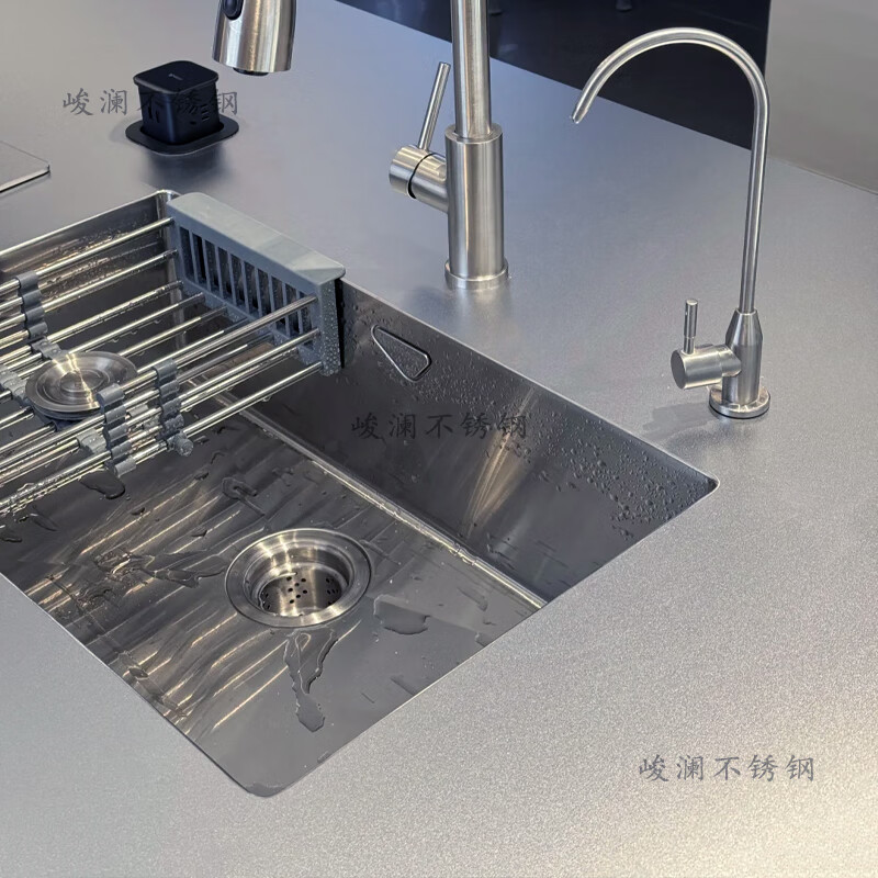 Wen Yijia 304 stainless steel cabinet kitchen stainless steel countertop household simple stove open integral cabinet 3 meter countertop + 3 meter floor cabinet + 1 meter wall cabinet