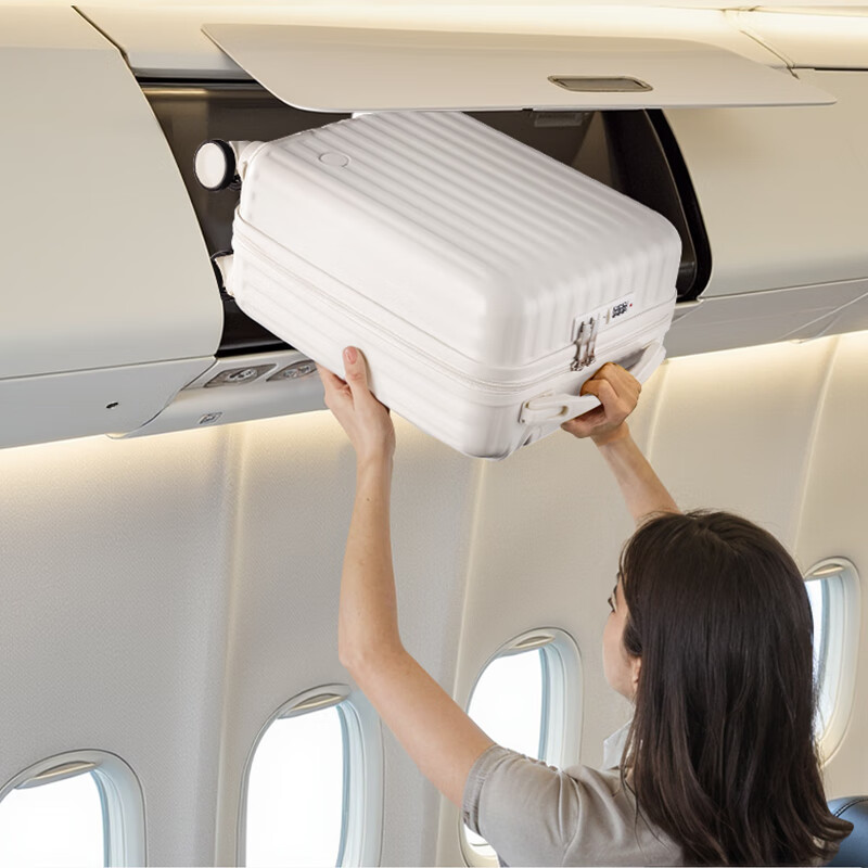 Bei Chuzhong suitcase 14-inch small Spring and Autumn Airlines cabin suitcase 20x30x40 women's high-looking password trolley suitcase Pearl White - 14 inches Fashionable and lightweight Can be boarded on the plane Quality upgrade Special offer airline check-in box free Suitable for short trips of 1 to 3 days