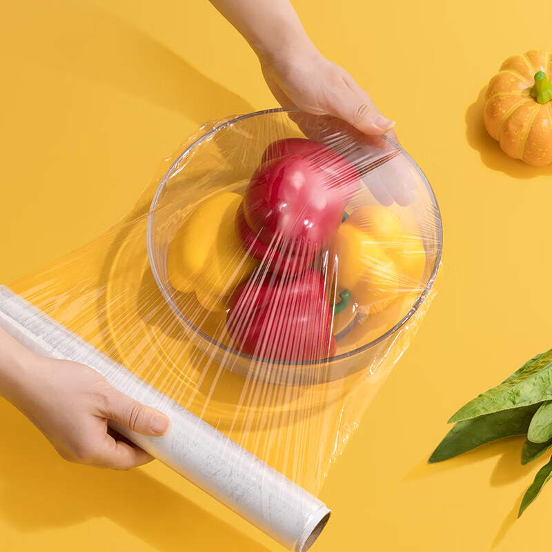 Camellia cling film food grade household tear-off food grade fresh-keeping refrigerator special microwaveable authentic official flagship store (tear-off type) 30cm*30 meters