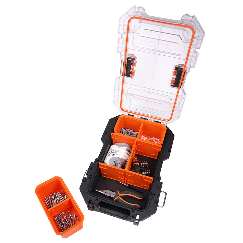 Tactix transparent parts box 2.0 stacking tool box accessories industrial screw storage box 320416