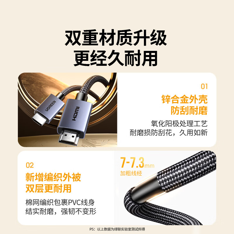 Greenlink HDMI cable version 2.0 4K digital high-definition cable 3D video cable laptop set-top box connection TV projector display data connection cable 2 meters 25299