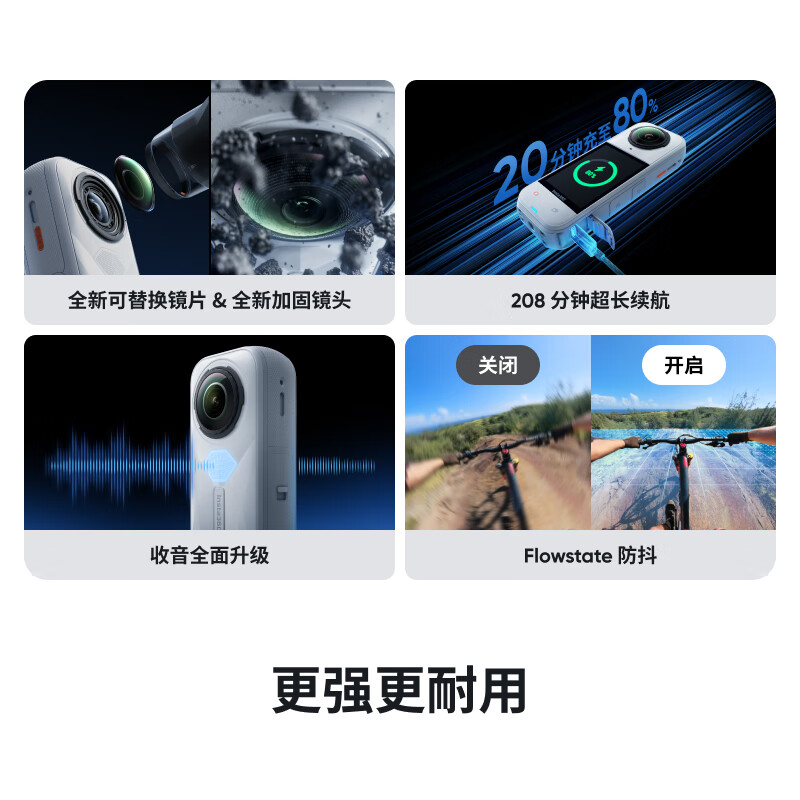 Shadowstone Insta360 New Product X5 Haoyuebai Limited Edition Panoramic Action Camera 8K HD Anti-Shake Waterproof Handheld Pocket Camera Travel Vlog Motorcycle Riding Camera