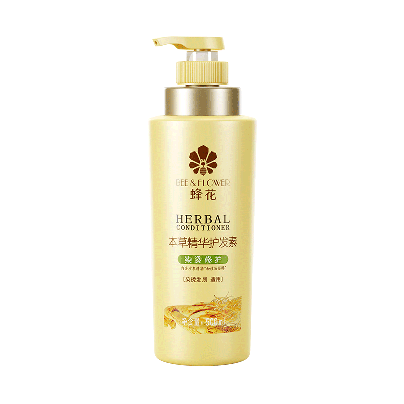 Bee Flower Herbal Essence Conditioner 500ml Repairs damage caused by dyeing and perm, improves frizz, dryness and split ends