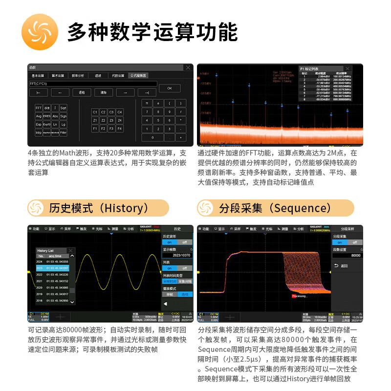 Dingyang High Resolution Oscilloscope SDS824X HD 200M 2G Sampling+SDG-BA BNC to Alligator Clip 1