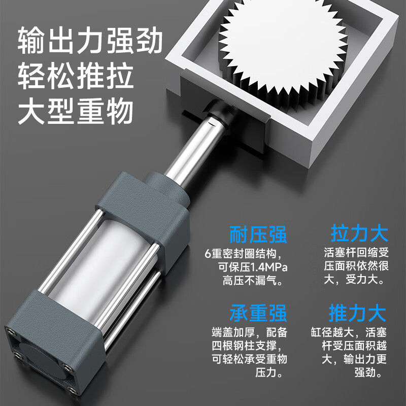 Chint (CHNT) pneumatic standard cylinder SC small large thrust 32 40 63 80 100 bore with magnetic ring SC40X50-S