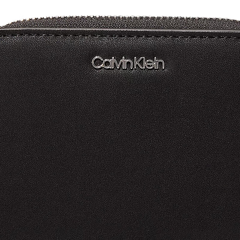 Calvin Klein Jingdong Outlet CK women's bag brand logo zipper closure women's wallet card bag clutch black K60K611937 black