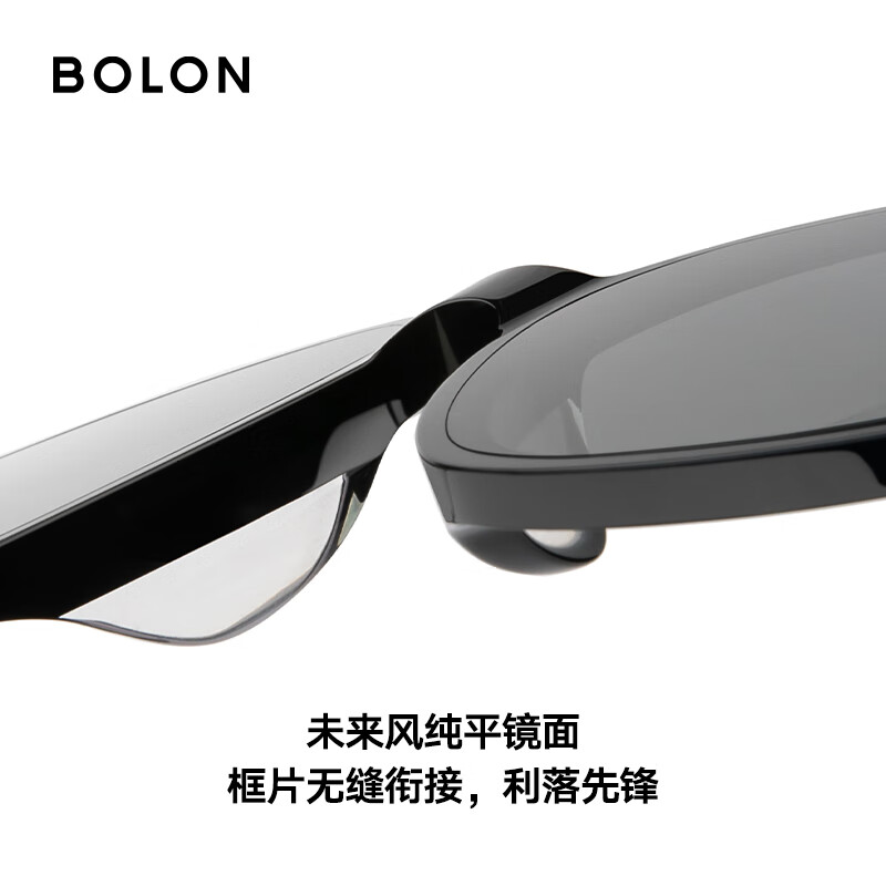 BOLON Tyrannosaurus glasses classic best-selling black super sunglasses men's square sunglasses women's polarized driving glasses BL3111 C10-grey/bright black polarized