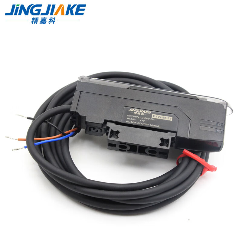 Yue Changsheng manual-free Chinese character optical fiber amplifier triple power high-precision optical fiber sensor adapts to various probes amplifier + M4 reflective optical fiber one meter line