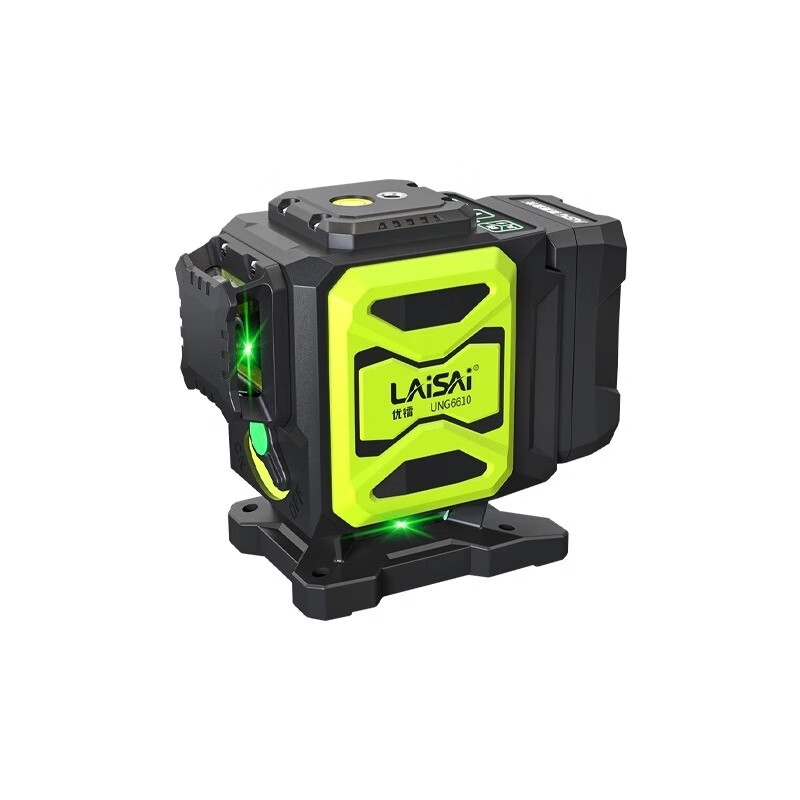 Laisai Laser's new 12-line green light level UNG6610 high-precision strong light laser leveling meter outdoor visible infrared 12-line green light 6610 dual power lower leveling simple configuration