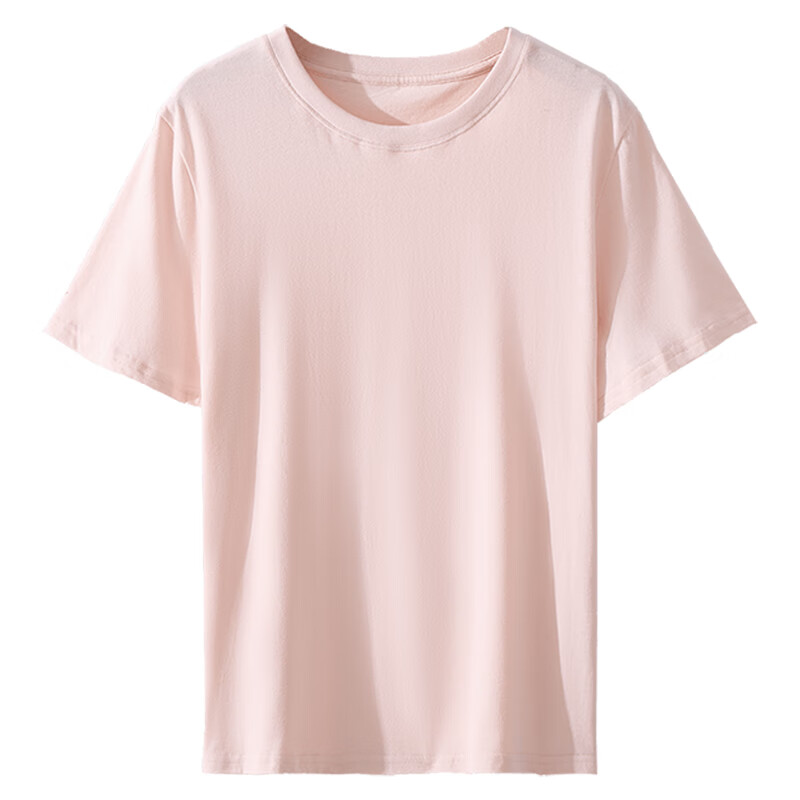 Yiershuang women's t-shirt summer thin pure cotton short-sleeved pajamas small fresh solid color versatile bottoming shirt cool and breathable top