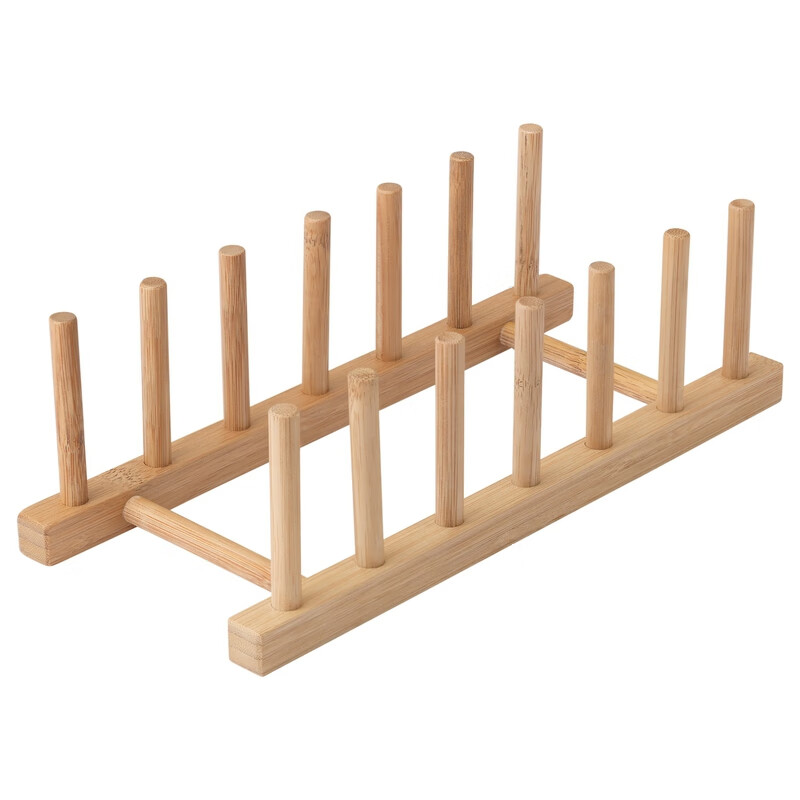 IKEA (IKEA) OSTBIT plate rack bamboo storage rack kitchen storage rack multi-functional shelf artifact plate rack bamboo