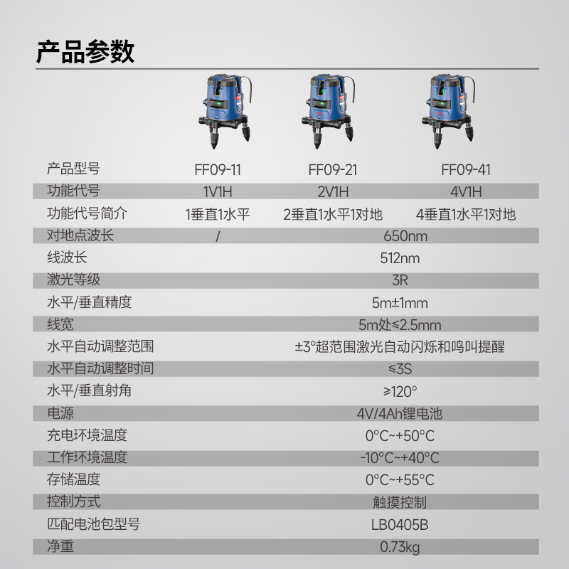 Dongcheng laser line meter green light level meter line meter green light level meter infrared green light Dongcheng power tool green light five-wire FF09-41 single electric plastic box