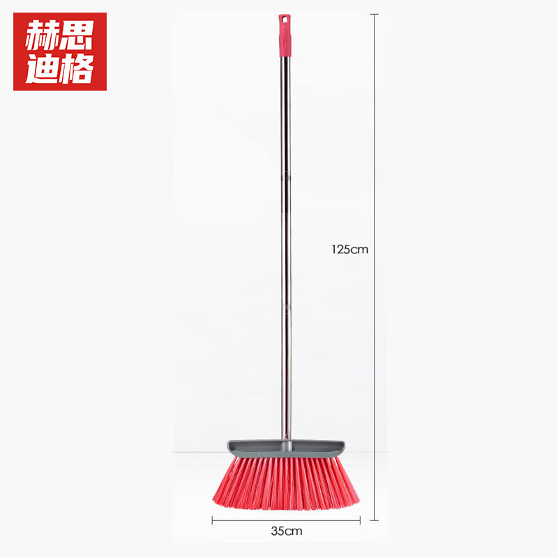 Hesdige Hard-bristled Industrial Sweeping Plastic Broom Set Stainless Steel Extended Rod Hard-bristled Sweeping Enlarged Hard Wire Sweeping with Three-section Splicing Rod (2 Sets) Jingcang Flash Delivery JG-1803