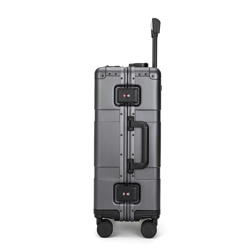 Walker Shop Aluminum Magnesium Alloy Brand Luggage 2026 New Business Travel Suitcase Multifunctional Front Opening Boarding Case Dark Blue 20 inches