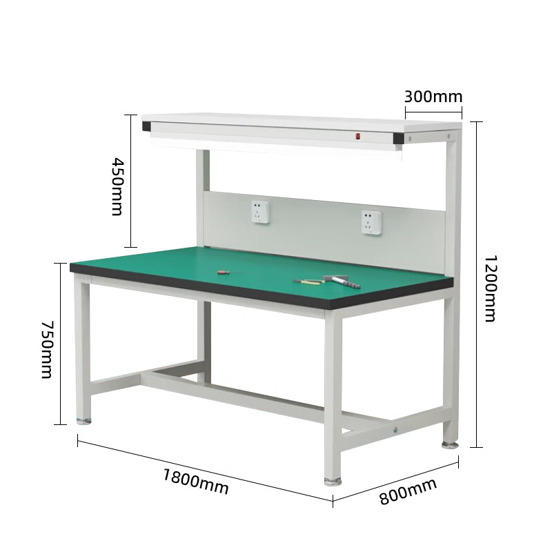 Zhangshi Yijia anti-static workbench double layer 180*80*75*120 electronic repair bench experimental table workshop assembly line with partition operating table