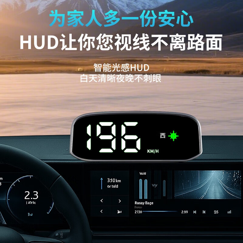 Advanced Electronic Dog 2025 New Solar-powered Beidou Speed Radar Safety Early Warning Head-Up Display for Vehicles Solar HUD No need to plug in, no need to plug in the card - no data required