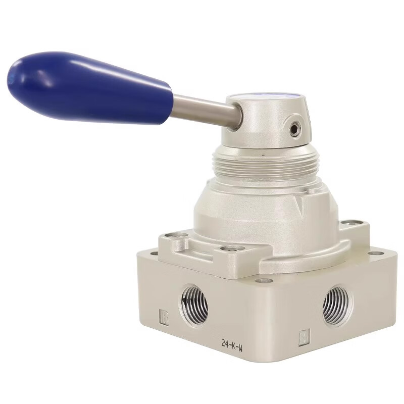 Airtac pneumatic switch manual air valve cylinder manual hand plate reversing valve 4HV230-08 three-position four-way 4HV210-08-L self-locking type