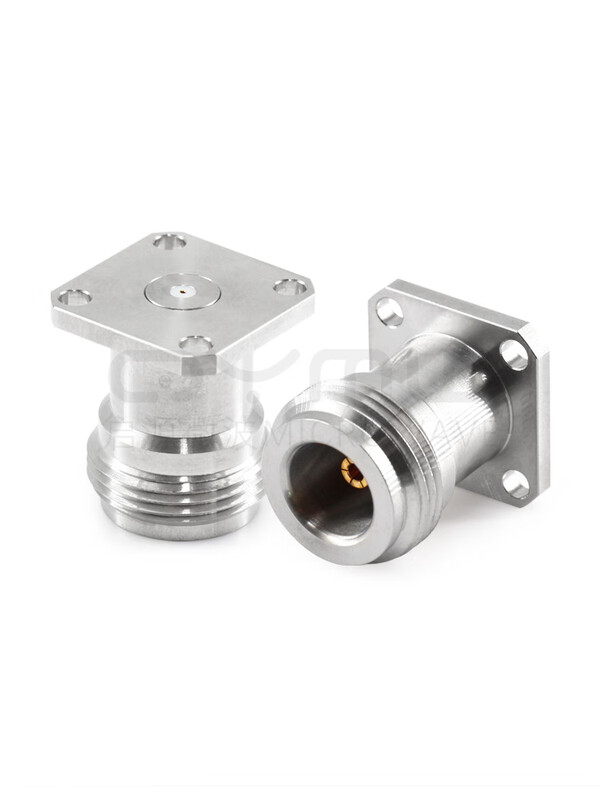 Qiyuan microwave N-K RF connector N head 18GHz glass bead four-hole flange fixed and detachable connector pin 0.51 glass bead + connector combination 1-49 unit price options