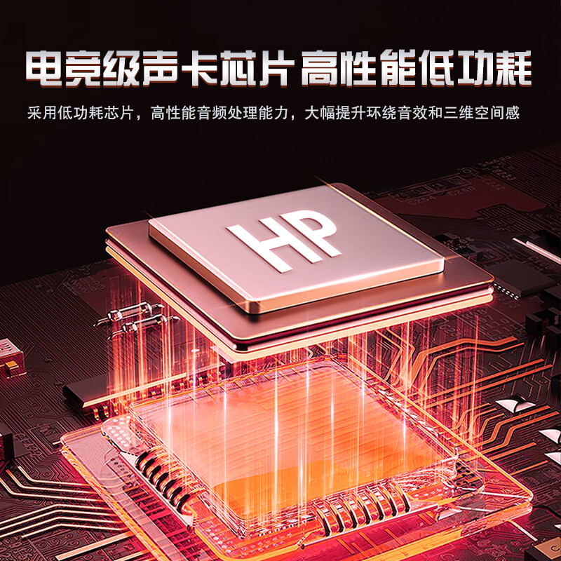 HP (HP) GH20Pro wireless gaming headset head-mounted 7.1 surround sound e-sports chicken delta FPS game listening position identification suitable for Shadow Elf wireless version Panda White