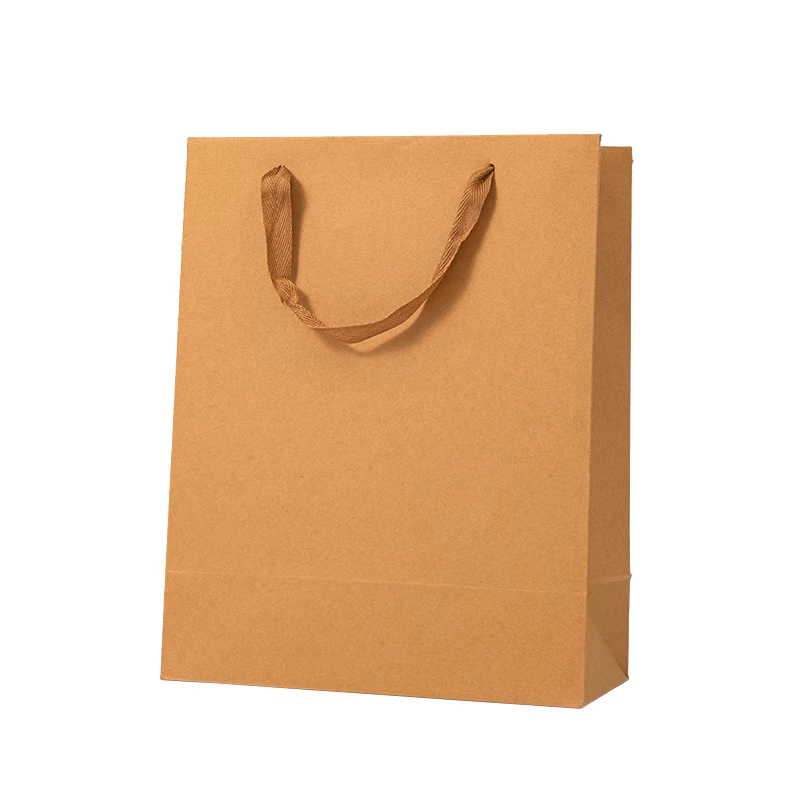 Zhaoshen kraft paper bag handbag thickened packaging bag paper bag large horizontal thickened 43*14*32cm 5 pieces Jingcangfa