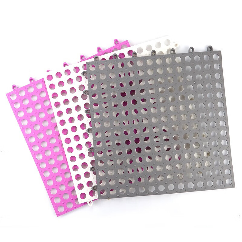 Bingyu BYyc-223 Bathroom non-slip mat with foot mat, shower room and bathroom waterproof mat, gray 10 pieces