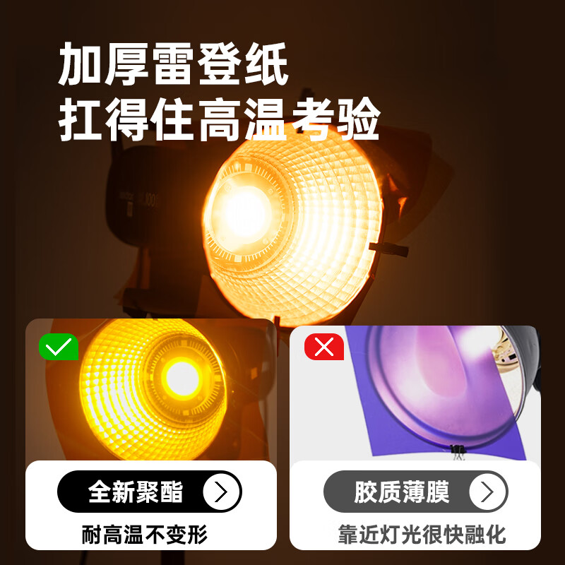 AMBITFUL Zhijie 25*25cm photography soft light paper film and television 22-color Leiden paper color temperature film stage lighting film photography Douyin color filter paper shooting prop color film