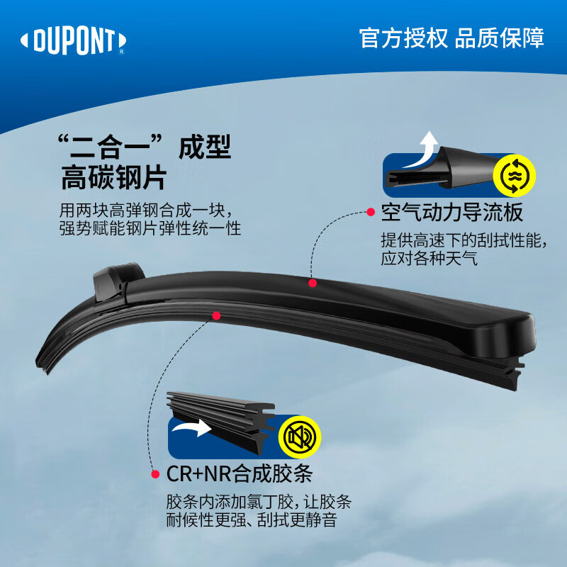 DuPont wiper S620 car wiper boneless silent wiper blade Changan 13-22 CS75
