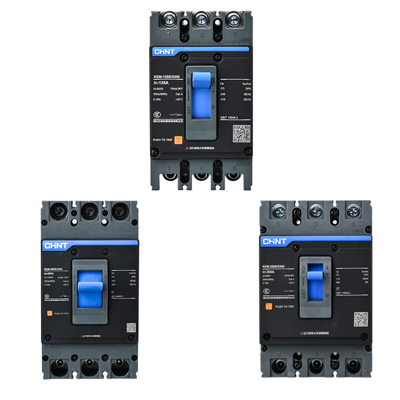 Chint NXM-125S 250S 4300B 3P 4P molded case circuit breaker NXM circuit breaker 400S Kunlun 630S 125A 4p