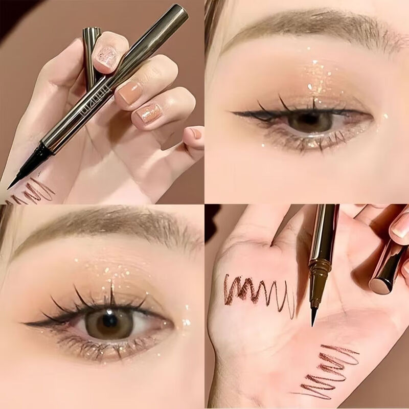 Gemeng universal children's eyeliner gel pen waterproof and sweat-proof non-smudge novice beginner female ultra-fine eyeliner liquid pen