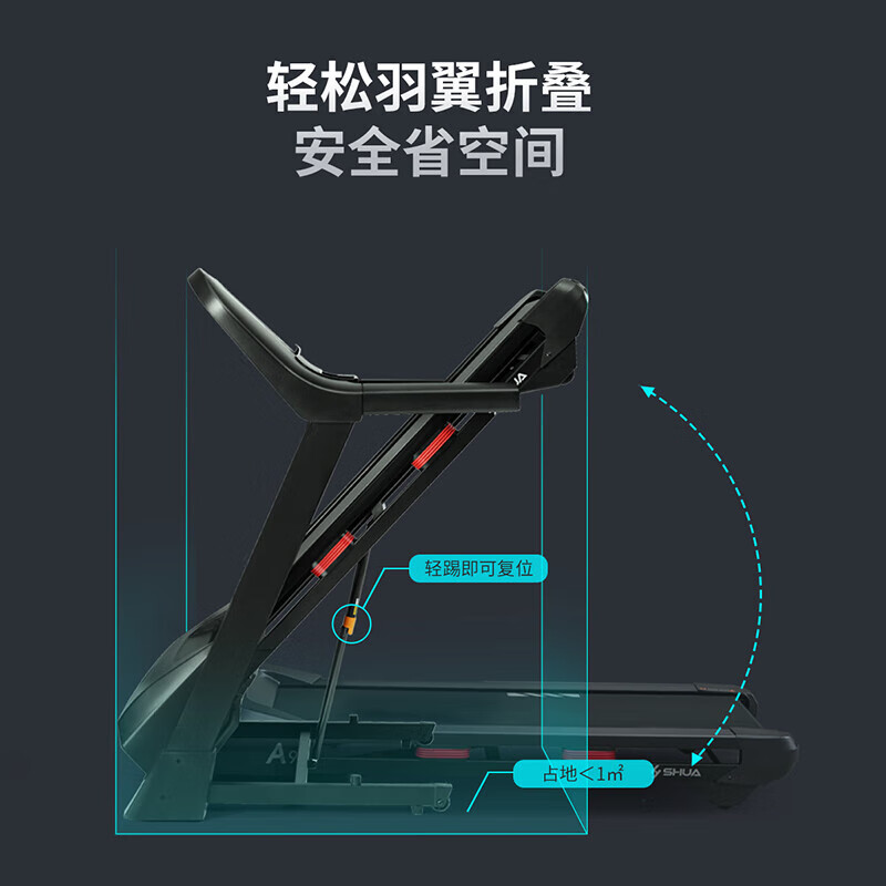 Shuhua (SHUA) A9 treadmill home gym foldable climbing walking machine indoor sports shock absorption SH-T9119P-H2